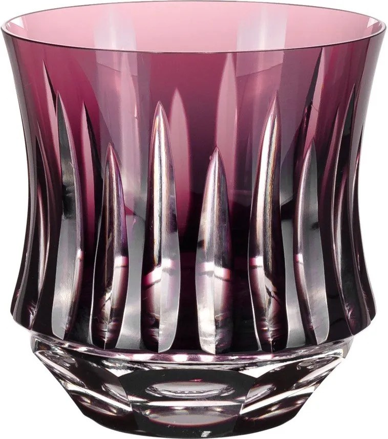 Copo de Cristal Lapidado Artesanal p/ Whisky - Ametista - 66  Ametista - 66