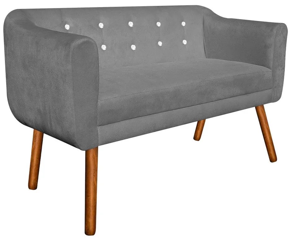 NAMORADEIRA JULIA 2 LUGARES SUEDE GRAFIT