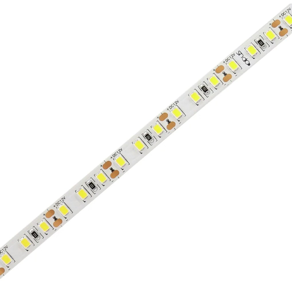 Fita Led 120Leds/m 2835 9,6W/m 12V 3000K 980Lm/m Ip20 / 5 Metros | Opu...