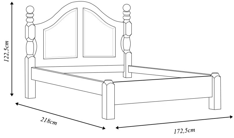 Cama de Casal Queen Size Madeira Maciça Naipe Freijó G74 - Gran Belo