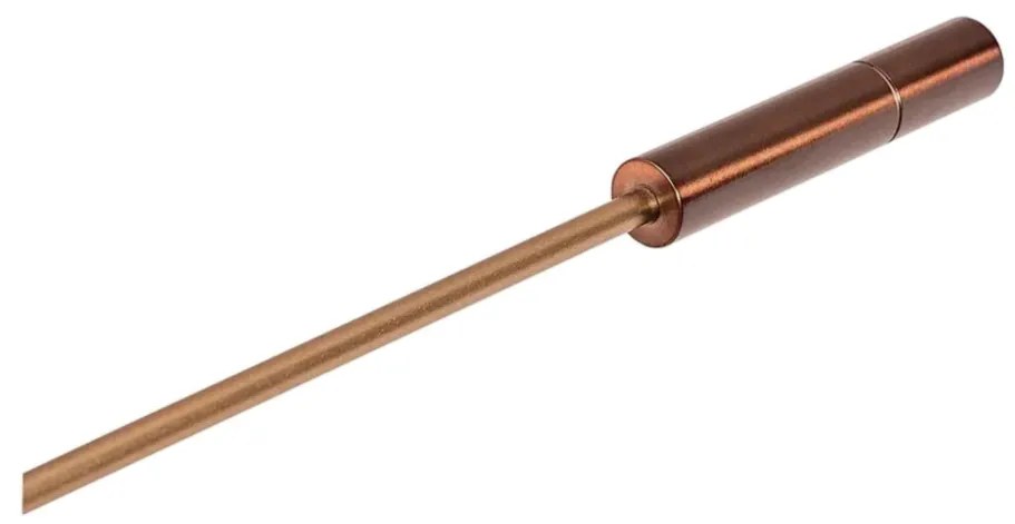 Pendente Viga 47X18X90Cm 01Xg9 Globo Ø12Cm - Usina 50060/1 (PT / CB-P - Preto Texturizado / Cobre Brilho Polido, Branco (Fosco))