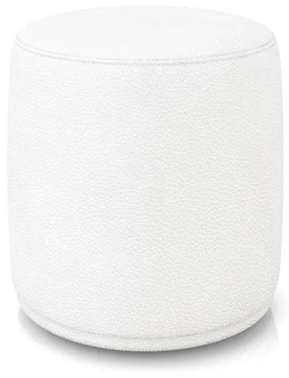 Puff Redondo Orgânico para Sala Malu Sintético M11 - D'Rossi - Branco