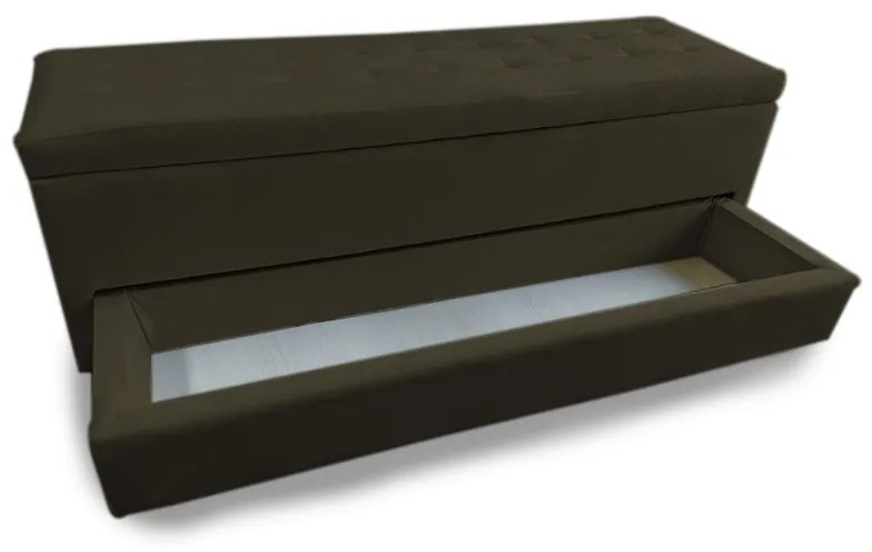 Calçadeira Baú com Sapateira King 193cm Paris Suede Marrom - Sheep Estofados - Marrom