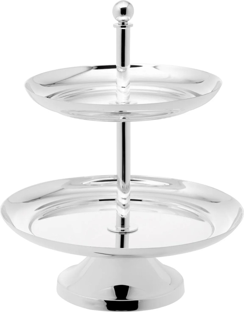 Porta Petit Fours Duplo - Prata