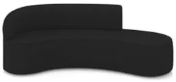 Sofá 4 Lugares Para Sala 220cm Orgânico Wendi Linho Preto I01 - Mpoze