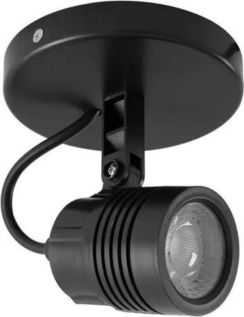 Spot Led De Sobrepor Preto 6W 38 Ip65 Optical - LED BRANCO QUENTE (3000K)