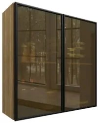 Armário de Cozinha 80cm 2 Portas de Vidro Minsk Freijó Z06 - Mpozenato