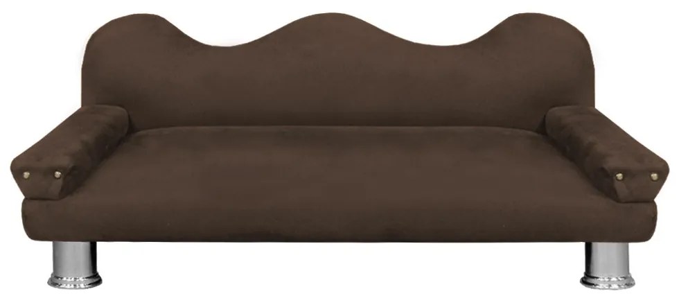Cama Sofá Pet Meg Para Cães E Gatos Elegante e confortável Suede Marrom