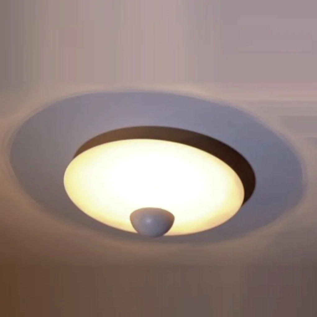 Plafon Rebatedor Ø40X22Cm Disco Curco Alumínio 01Xled 9W 2700K - Old A... (PRETO, Igual a Cor Estrutura, 110v)