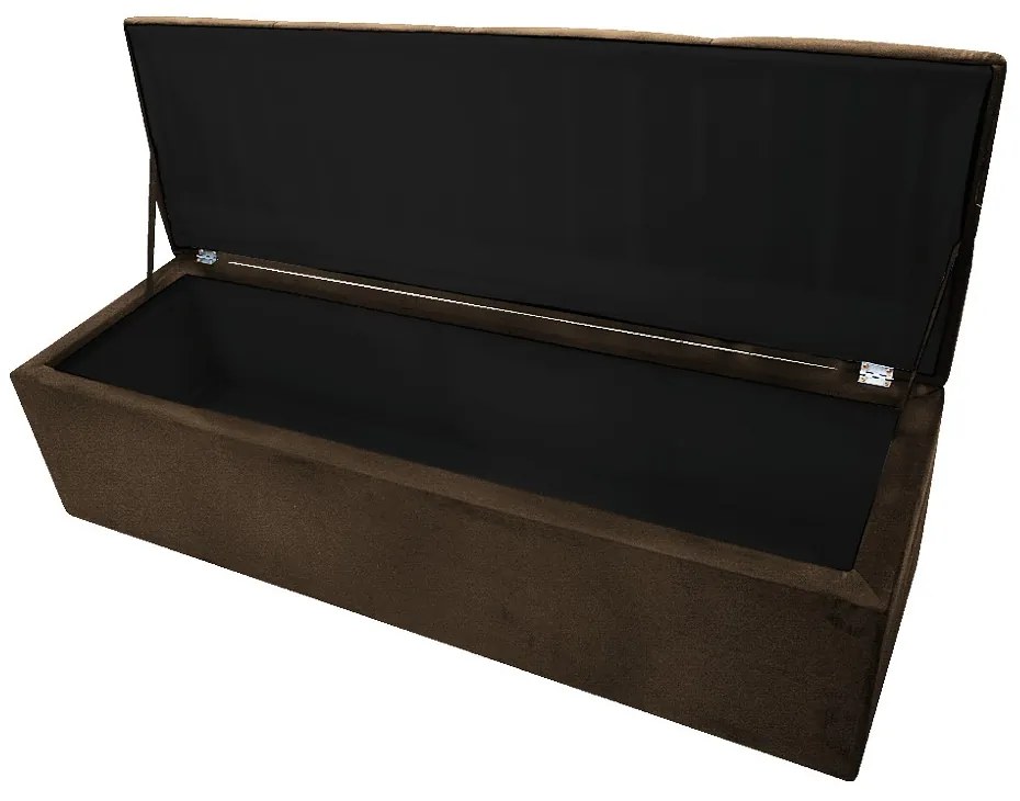 Calçadeira Munique 160 cm Queen Size Suede Marrom - ADJ Decor