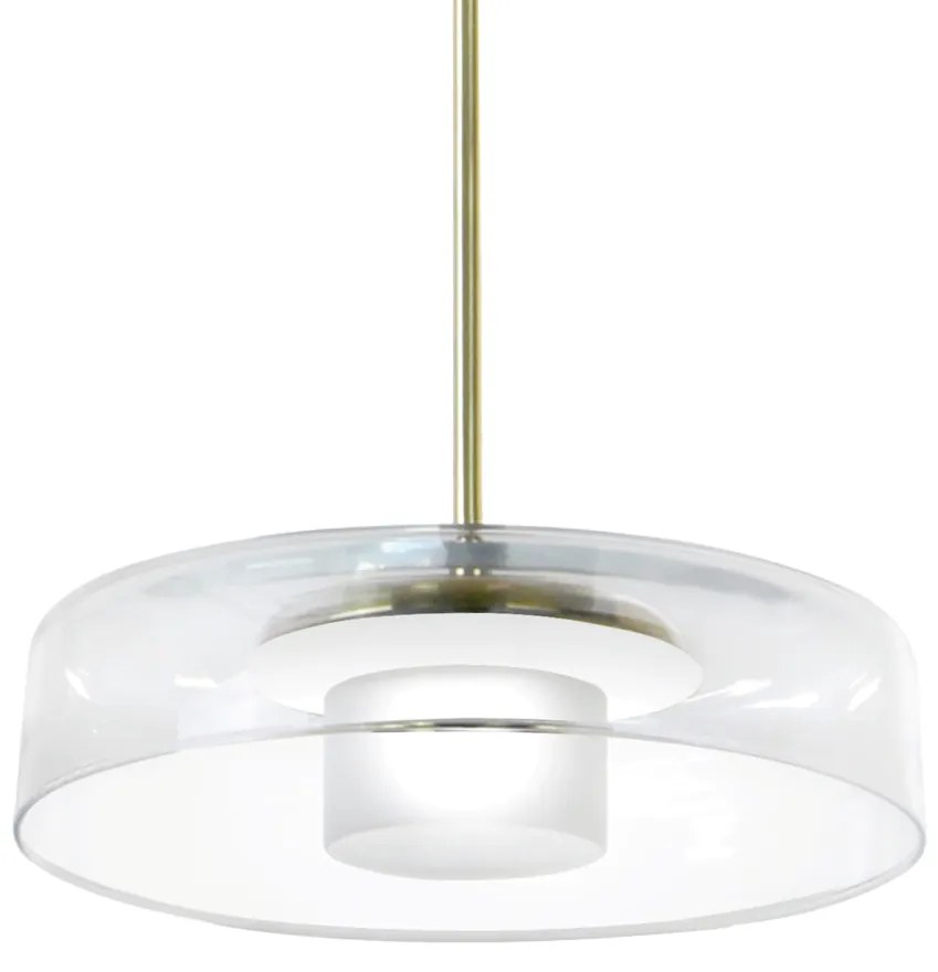 Pendente Bol Ø25,5X22Cm Vidro E Metal Alumínio 01Xled 5,5W 2700K - Old... (COBRE FOSCO, BRANCO (Fosco))