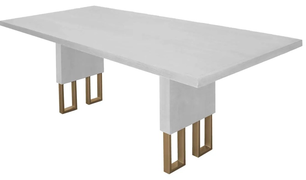 Mesa Rio Retangular 1800 - Lâmina Branco Escovado  Kleiner