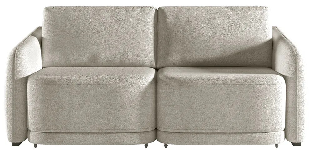 Sofá Cama Modulado Retrátil e Reclinável Decorativo Varsóvia 196cm Bouclê Bege G33 - Gran Belo