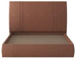 Cama Casal Flutuante Com Cabeceira 140cm Lyra Sintético Telha S05 - Mp