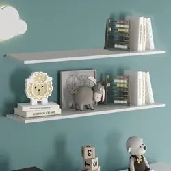 Prateleira Flutuante de Quarto Infantil Kit 3 Suporte Invisível 68cm Y