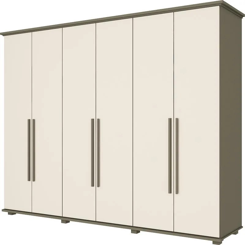 Roupeiro Guarda Roupa Casal 6 Portas 6 Gavetas Duna Henn