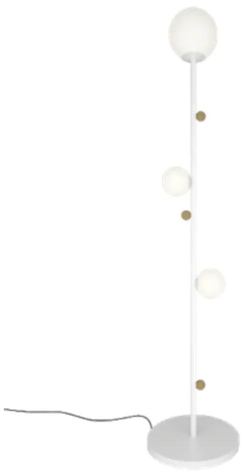 Luminária De Chão Graça 16X78X16Cm 03Xg9 Globo 12Cm - Usina 90031/3 (FN-F - Fendi Fosco, Branco (Fosco))