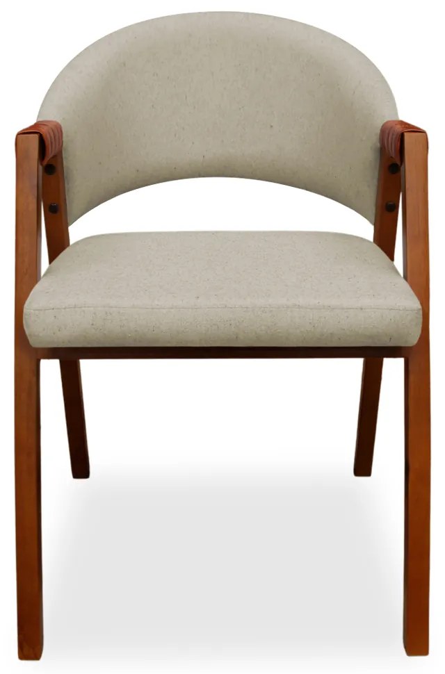 Poltrona Decorativa Suellen Linho Areia