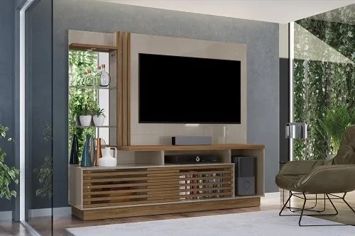 Home Theater Frizz Plus Fendi/Naturale - Madetec Móveis
