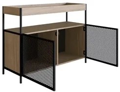 Balcão Buffet Para Sala de Jantar 2 Portas Pés Metálicos York Hanover/