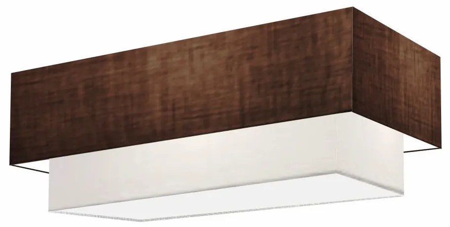 Plafon Duplo Retangular Vivare Md-3071 Cúpula em Tecido 80X40cm x 70X30cm - Bivolt