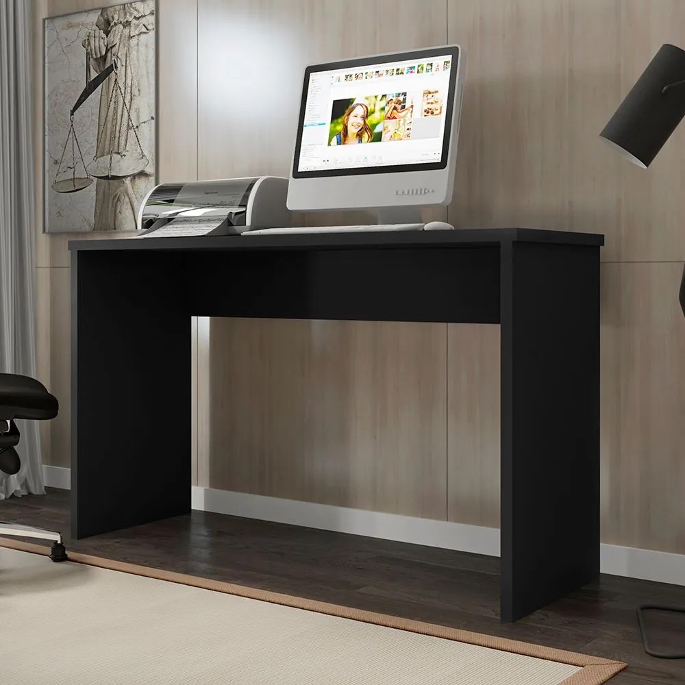 Mesa Para Escritório Parati L01 Preto - ADJ DECOR