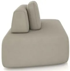 Sofá Modular 140cm Living Sala de Estar Moby Veludo Bege Z08 - Mpozena