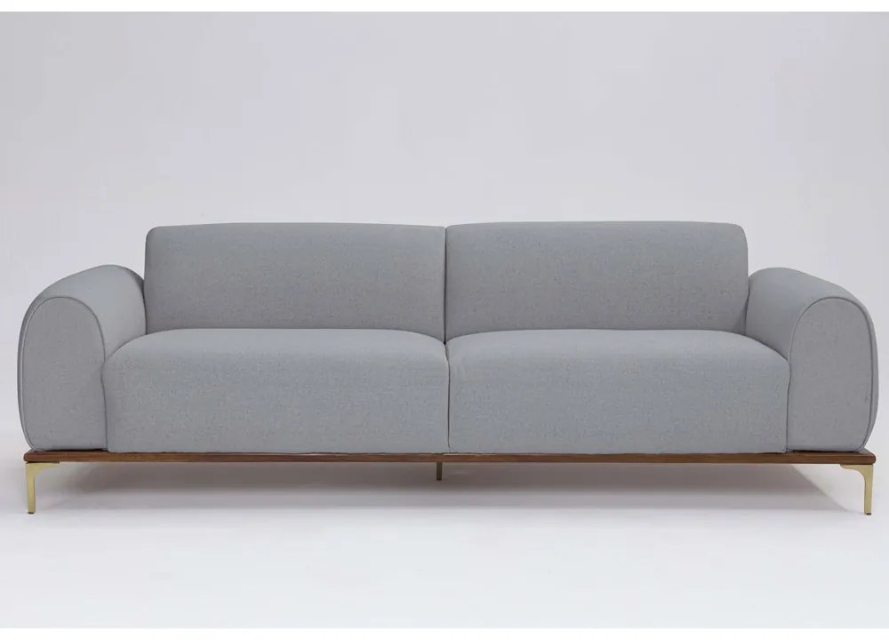 Sofá 3 Lugares Tóquio D07 230cm Linho Cinza - D'Rossi