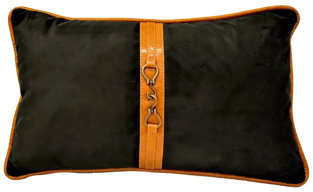 Almofada Cobre Rim Amarillo com Fivelas em Ouro Velho  Kleiner