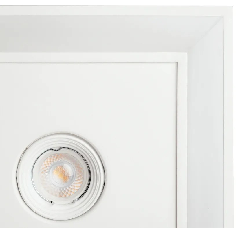 Embutido Scala Pro 42X42X11Cm 04Xmr16 Led 36,8W Bivolt | Usina 19231/4... (BT - Branco Texturizado, 4000k)