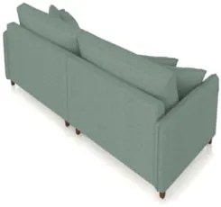 Sofá 2 Lugares Living 172cm Pé Madeira Zoe Linho Verde Z08 - Mpozenat