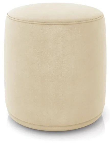 Puff Redondo Orgânico para Sala Malu Suede M11 - D'Rossi - Bege