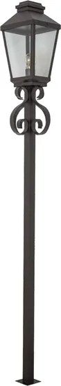 Poste Aluminio Vidro Marrom Ip62 Gold
