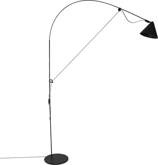 Luminária De Piso Led Dimerizável Aço Preto 6w 3000k Simple