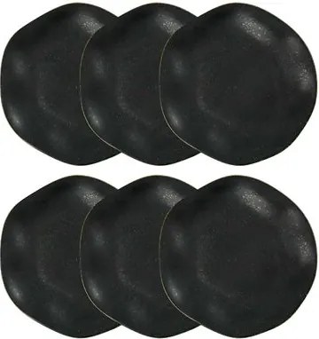 Jogo de 6 Pratos Rasos 27,5 cm Ryo Volcano Oxford