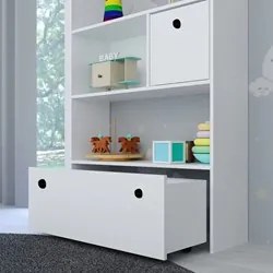 Estante Casinha Infantil Organizadora Com Nichos 2 Gavetas Daisy Branc