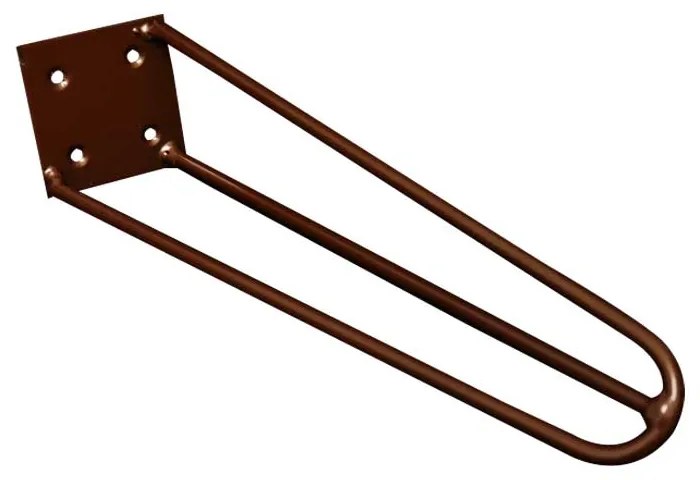 Kit 4 Pés de Metal 25 CM Hairpin Legs Rack e Puffs Bronze G41
