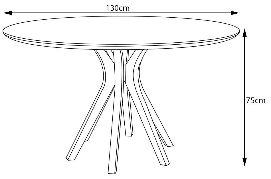 Mesa Sala de Jantar Cozinha Redonda Tampo de Vidro 130cm Willy Off White/Champagne G60 - Gran Belo