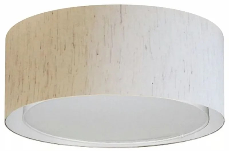 Plafon Cilíndrico Duplo Vivare Md-3036 Cúpula em Tecido 50x25cm - Bivolt