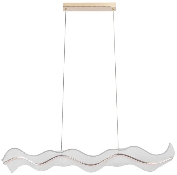 Pendente Led Aluminio Dourado 24w 1880lm 3000k Wave