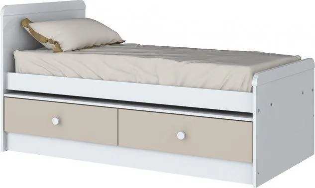 Berço Mini Cama Aquarela 2 Gavetas - Branco/Cristal