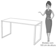Conjunto Escritório Mesa 150 Aparador e Estante Studio Industrial Z28
