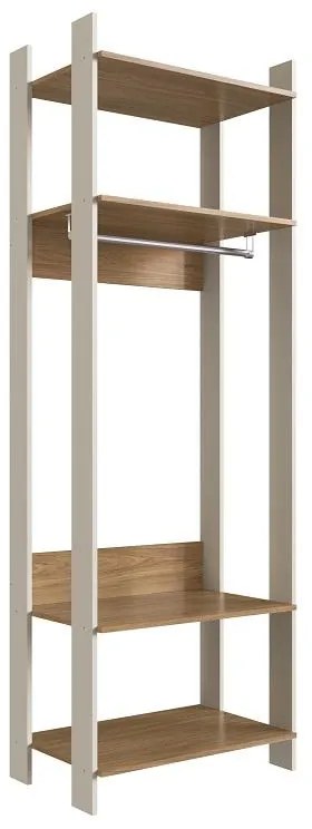 Closet Aberto Guarda Roupa Roupeiro com Cabide Off White