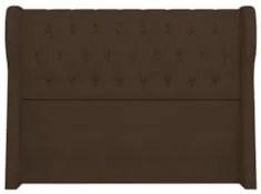 Cabeceira Casal Cama Box 140cm Malva Z04 Boucle Marrom - Mpozenato
