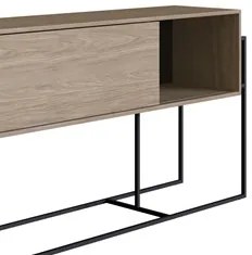 Balcão Aparador Buffet 2 Portas Pés Metálicos York Hanover/Preto - Art