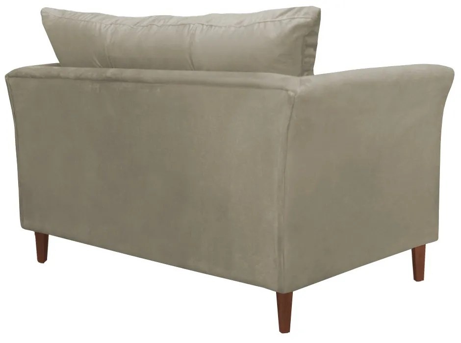Namoradeira Ibis Decorativa 2 Lugares 1,35 m Recepção Quarto Sala Suede Nude