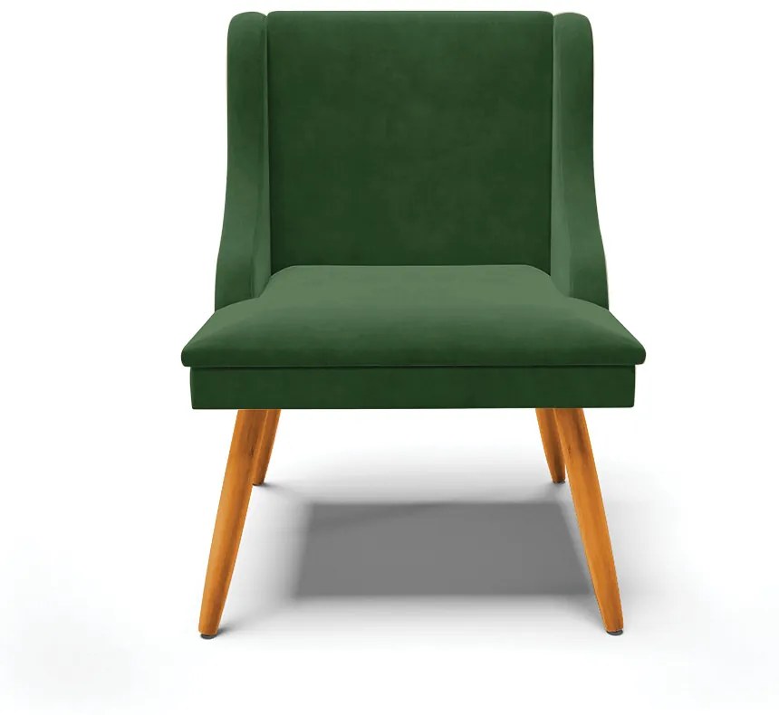 Kit 10 Cadeiras de Jantar Liz Suede Pes Palito Castanho D03 - D'Rossi - Verde