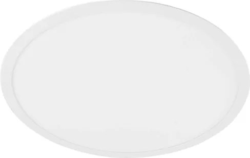 Plafon Led De Embutir Redondo Aluminio Branco 48W Panel - LED BRANCO QUENTE (3000K)