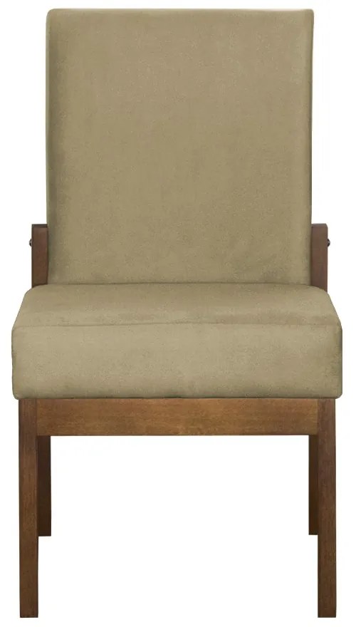 Cadeira de Jantar Helena Suede Nude - Decorar Estofados