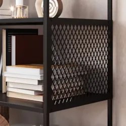 Estante Multiuso Industrial 77cm com Prateleiras Alure Preto Z54 - Mpo